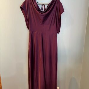 Banana Republic Purple Cowl Neck Maxi Gown